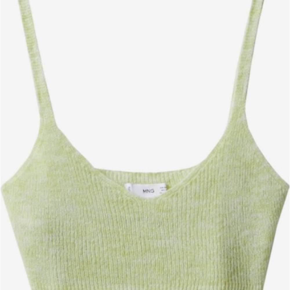 Pastel Green Cropped Sweater Tank